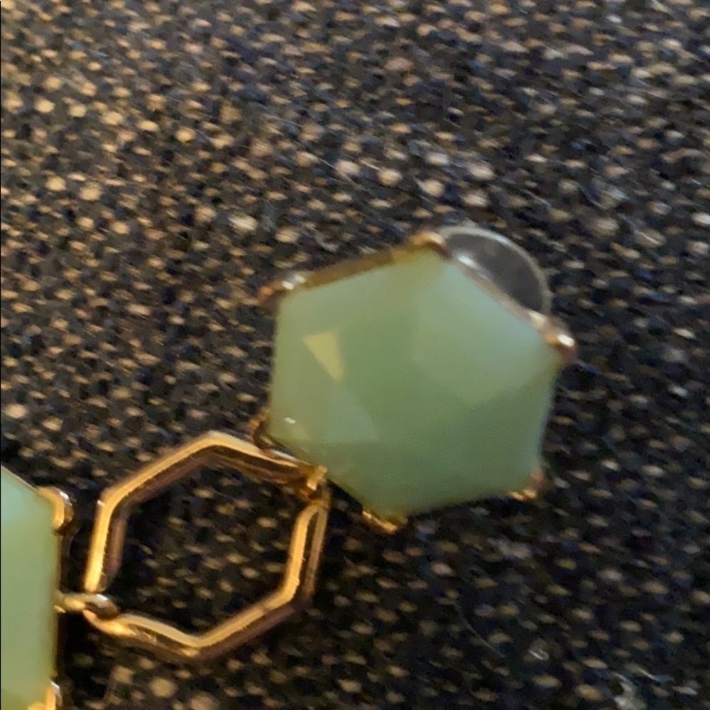 Green & gold earrings - Picture 11 of 11